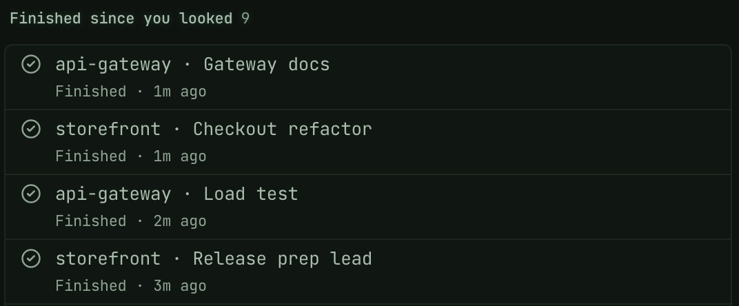 Finished since you looked 9: Gateway docs, Checkout refactor, Load test and Release prep lead, across api-gateway and storefront